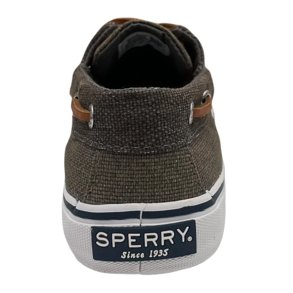 Sperry Men's Big Boys Bahama II Canvas Boat Shoes Size 4.5 Olive Casual Shoes